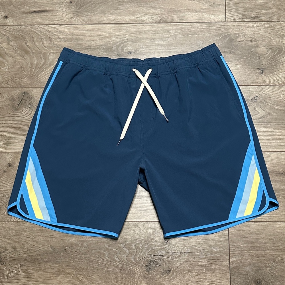 Fair Harbor The Anchor 8” Lined Stretch Swim Shorts Blue Size XXL‎